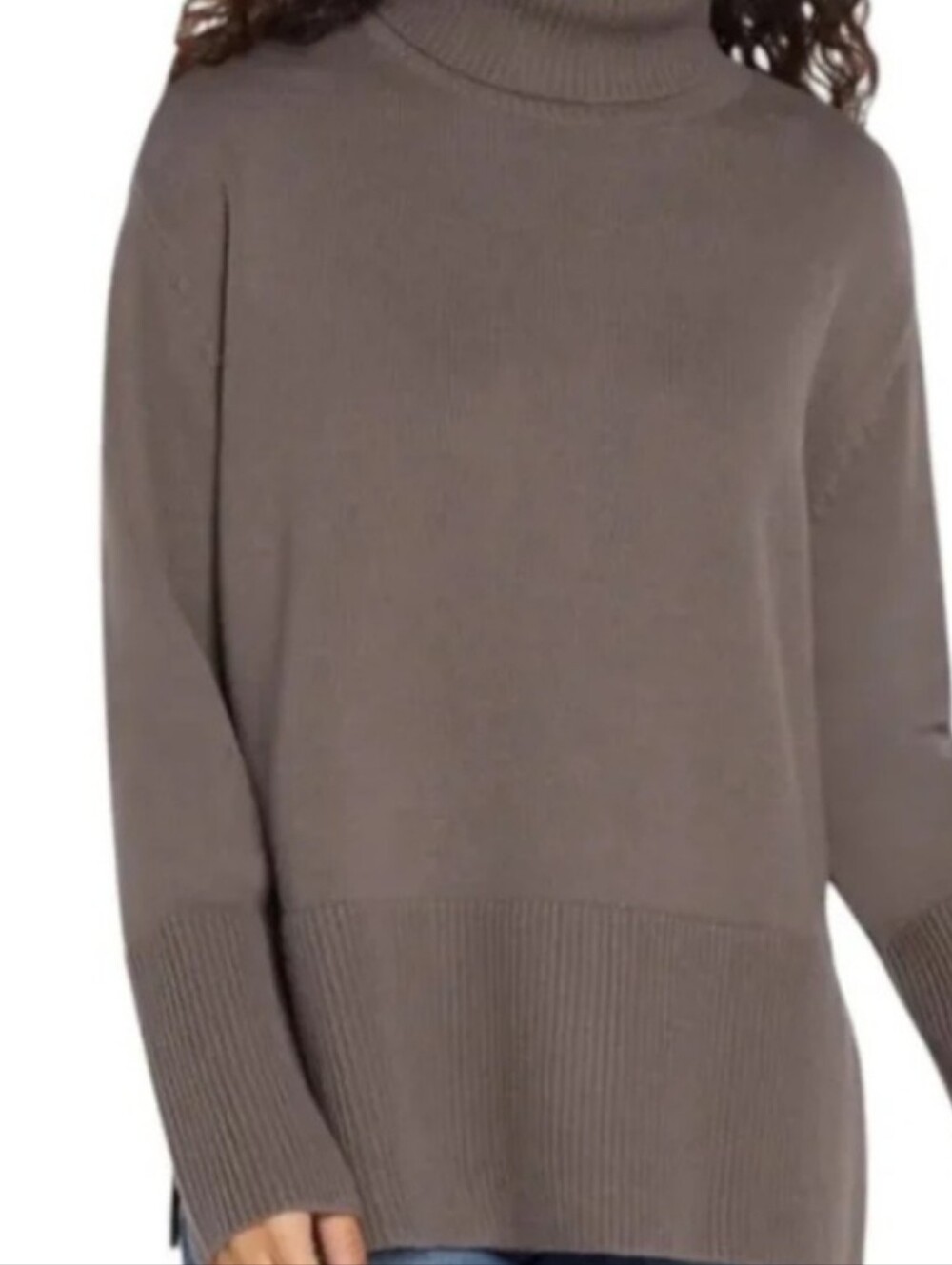 Gap 24/7 split hem cotton sweater med
